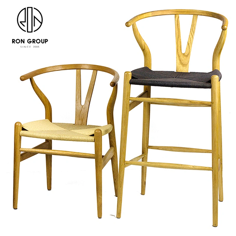 European Style Morden Furniture Y Dining White Ash Wishbone Chair