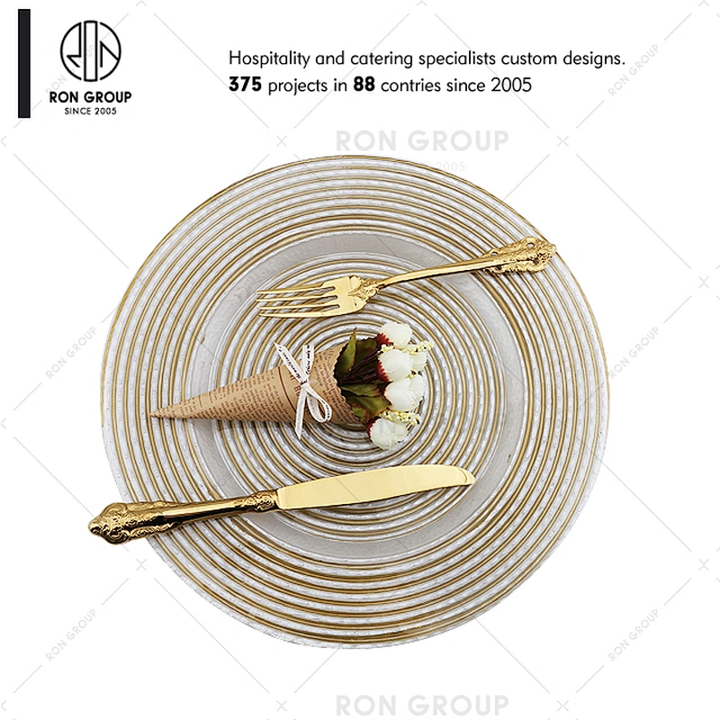 Charger plates Glass Wedding Plate Gold Silver for wedding events