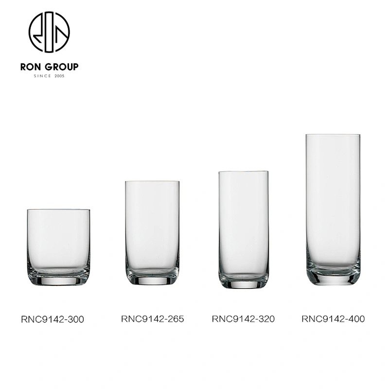 Custom Painted 400ML Stemless Wine Glasses Crystal For Wedding