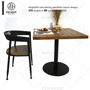 Foshan supplier custom restaurant solid wood cafeteria table