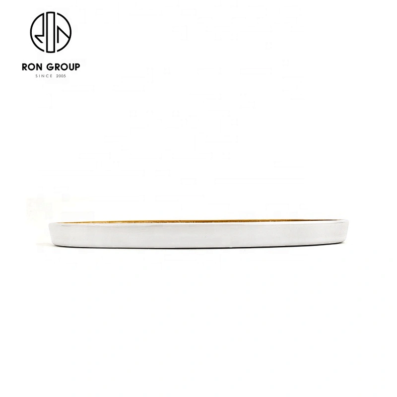 Customized Restaurant Ceramic Dinnerware Round Flat Chassis Plate
