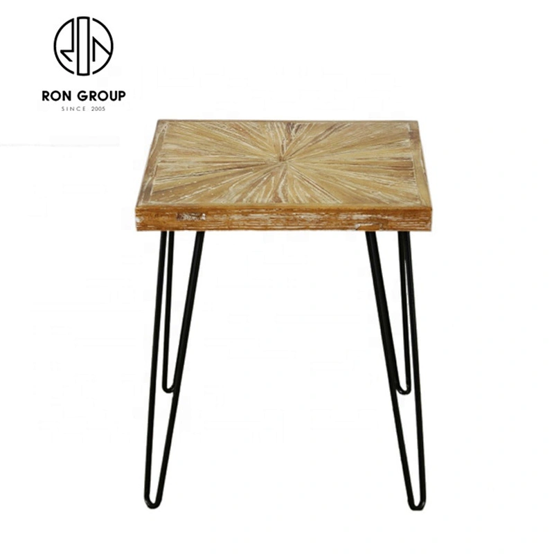 Modern Luxury Wooden Square Restaurant Portable Indoor Side Table