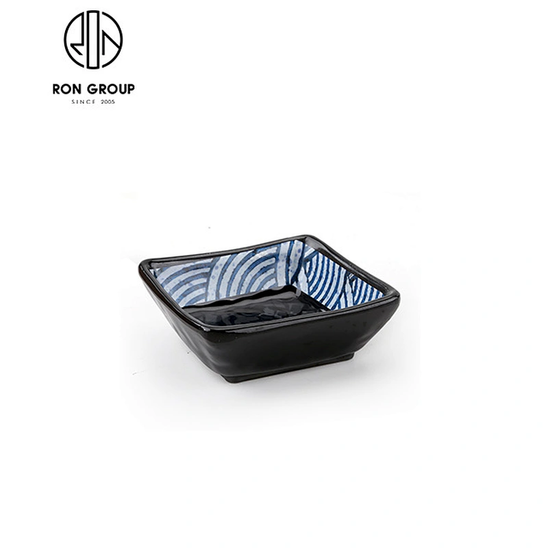 4.25''ceramic square rice bowl for hotel restaurant