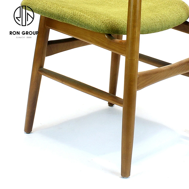 Customized Low Back Ash Solid Wood Horn Coffee Shop Chair For Hotel Restaurant