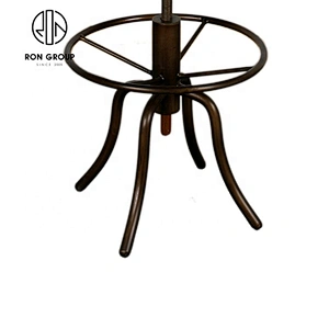 High End Old Elm Desktop Restaurant Dining Round Iron Table