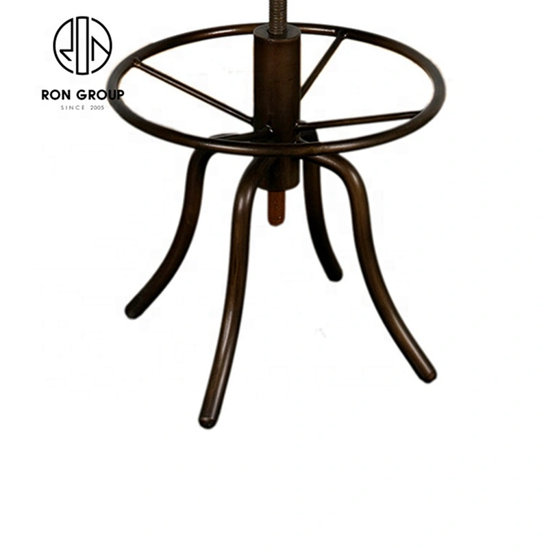 High End Old Elm Desktop Restaurant Dining Round Iron Table