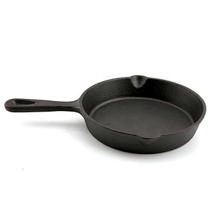 Home Kitchen Lightweight Round Portable Cast Iron Fry Pan