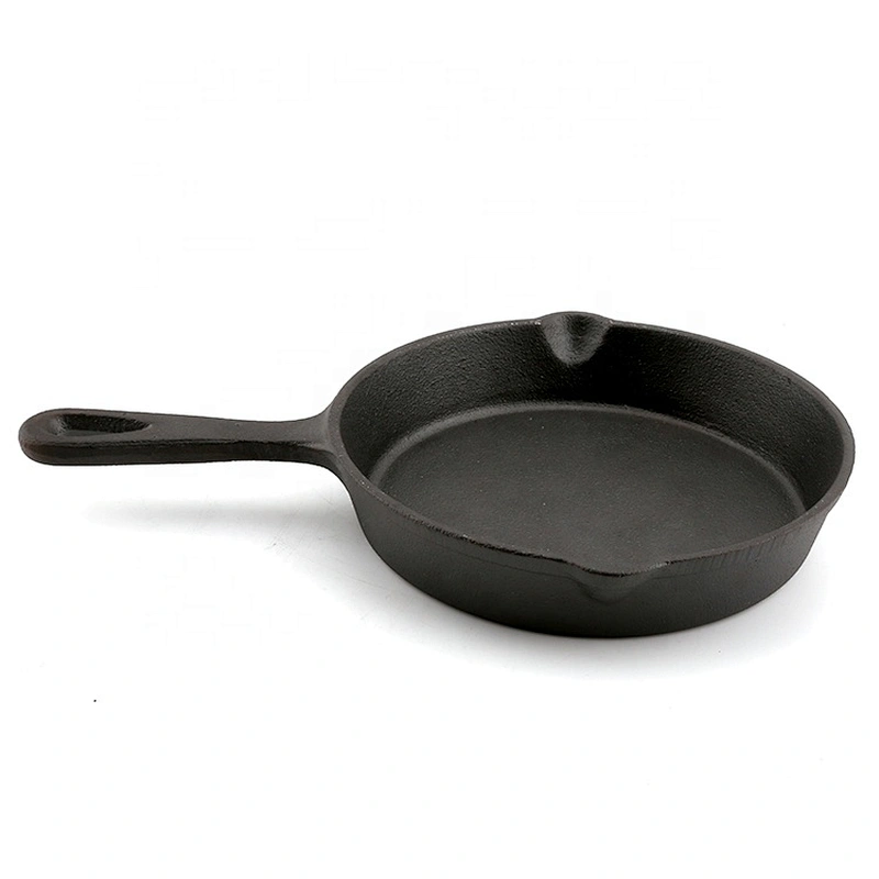 Home Kitchen Lightweight Round Portable Cast Iron Fry Pan