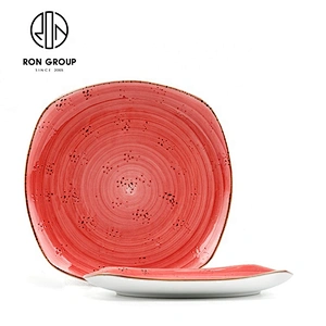 Eco Friendly Shallow Square Plate High End Restaurant Dinnerware