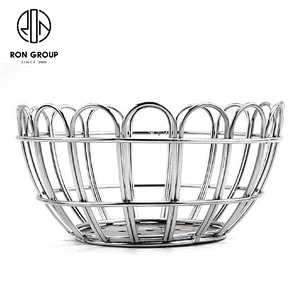 High Quality Metal Iron Wire Restaurant Accessories Electroplate Pumpkin Basket