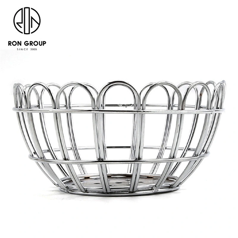 High Quality Metal Iron Wire Restaurant Accessories Electroplate Pumpkin Basket