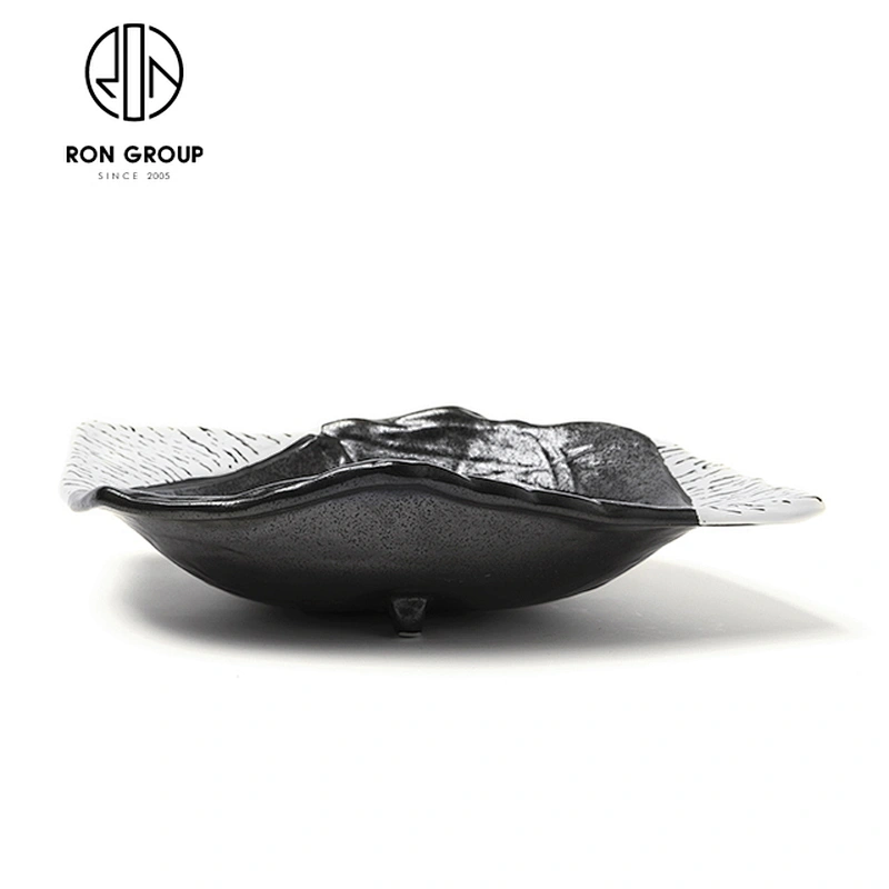 Modern Japanese Ceramics Dishes Irregular Ceramic Plate For Restaurant