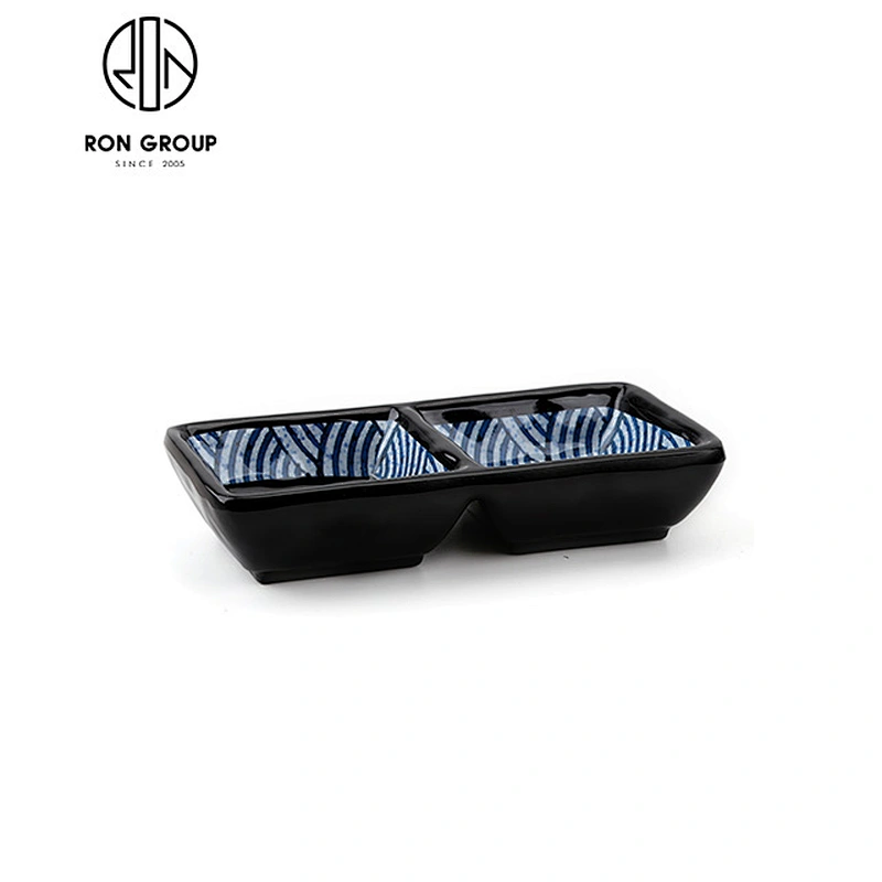 Plastic Divided Sauce Melamine Plate For Restaurant