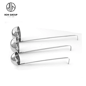 Kitchen Accessories Stainless Steel Round Head Soup Ladle Spoon With Hook