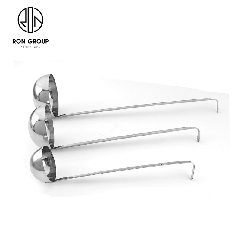 Kitchen Accessories Stainless Steel Round Head Soup Ladle Spoon With Hook