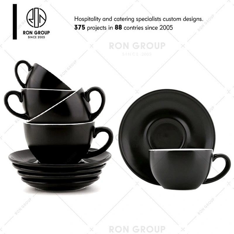 Restaurant Coffee Shop Black Ceramic Coffee Cup