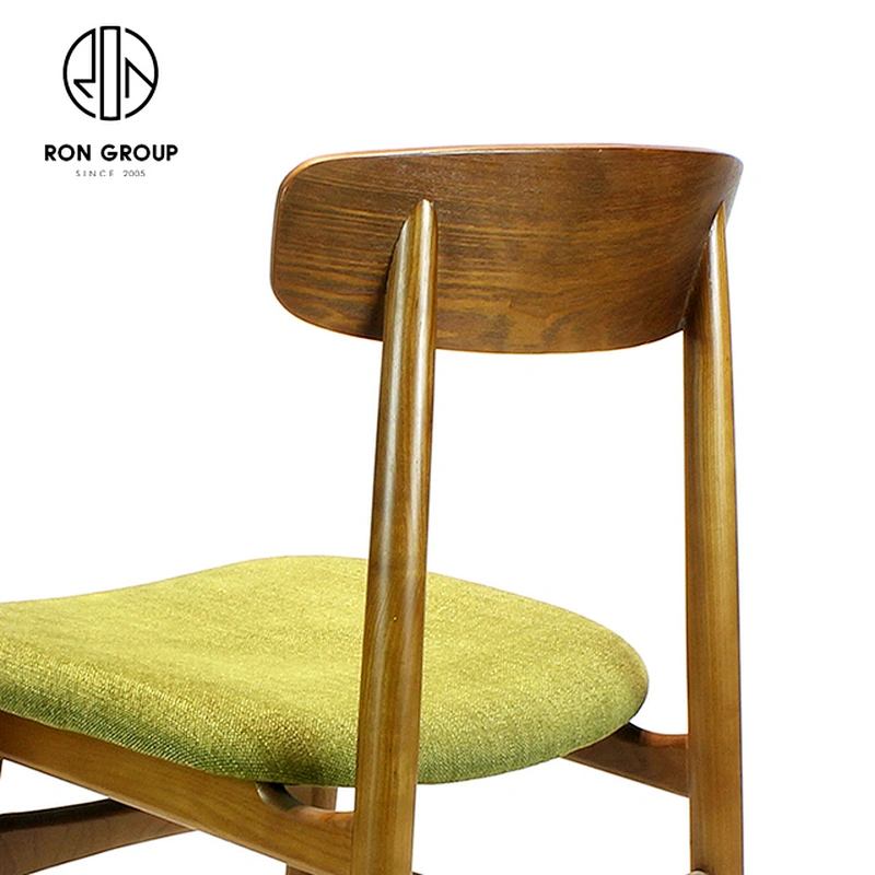 Customized Low Back Ash Solid Wood Horn Coffee Shop Chair For Hotel Restaurant