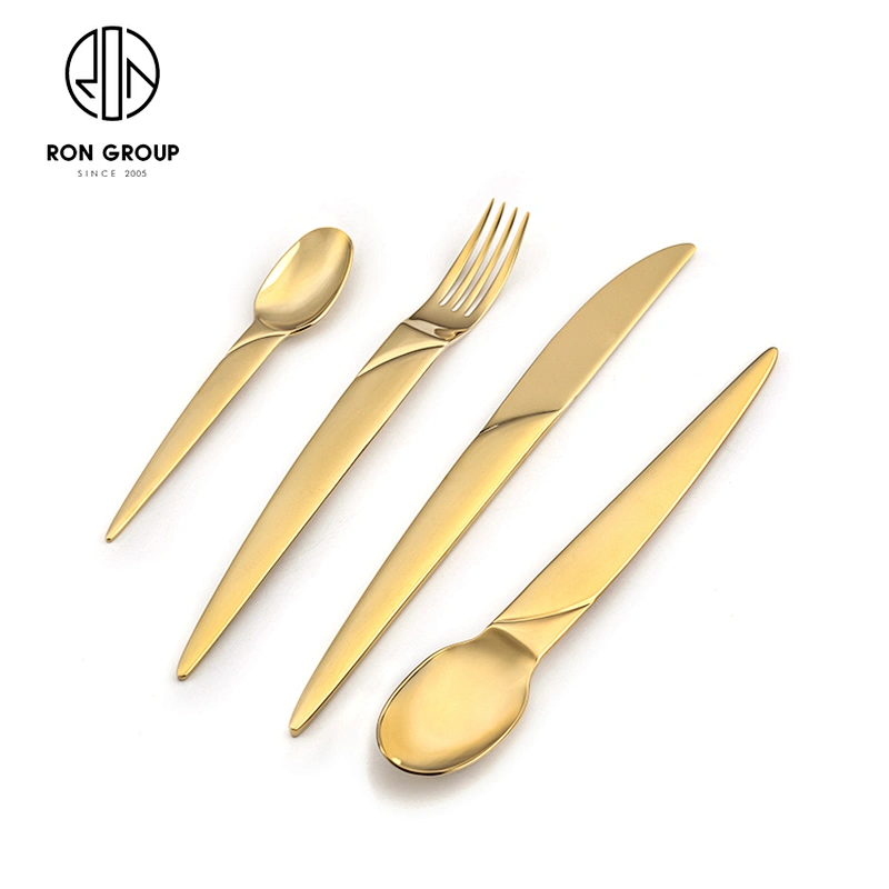 Elegant Luxury Gold Cutlery Tableware Inox For Weddings