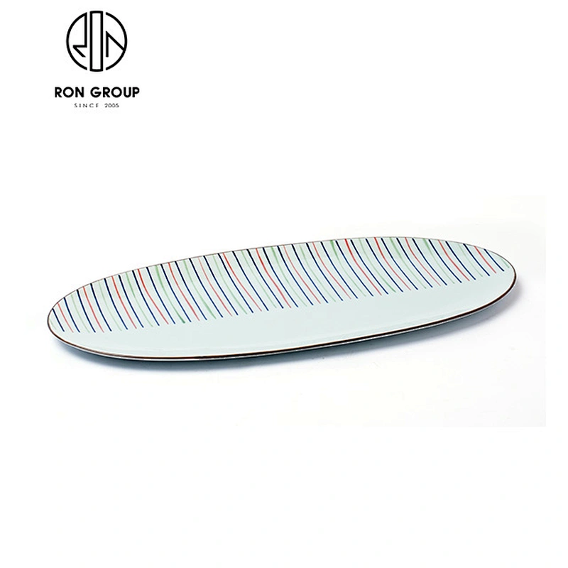 Japanese Style Special Design Ceramic Dinner Plate For Restaurant