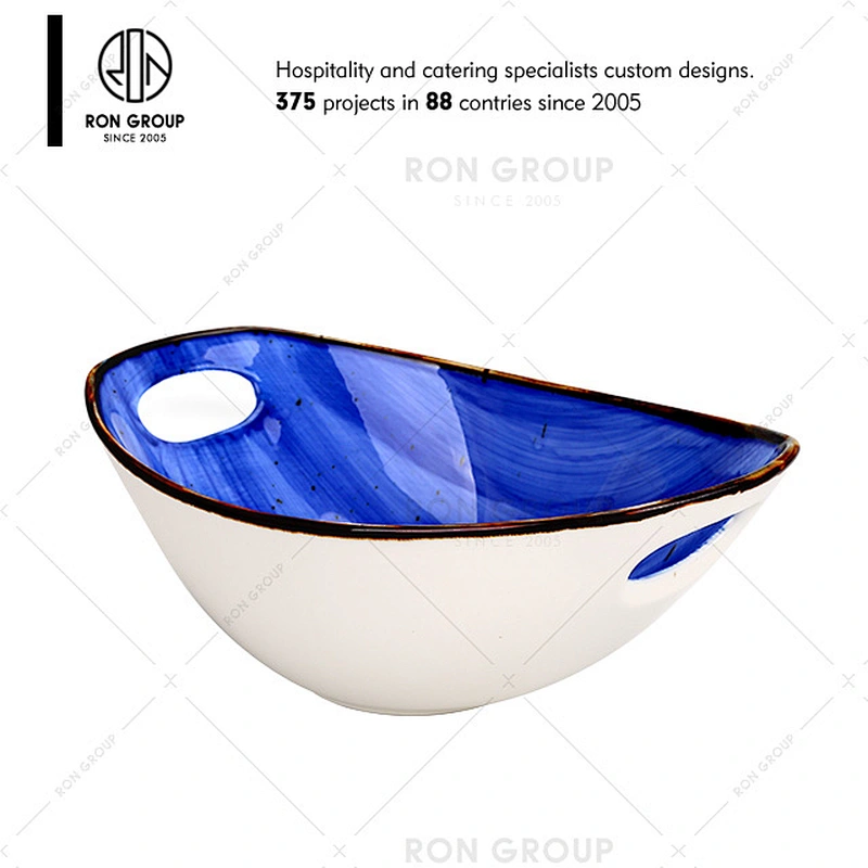 Wholesale Chinese Cheap Restaurant Blue Dinnerware
