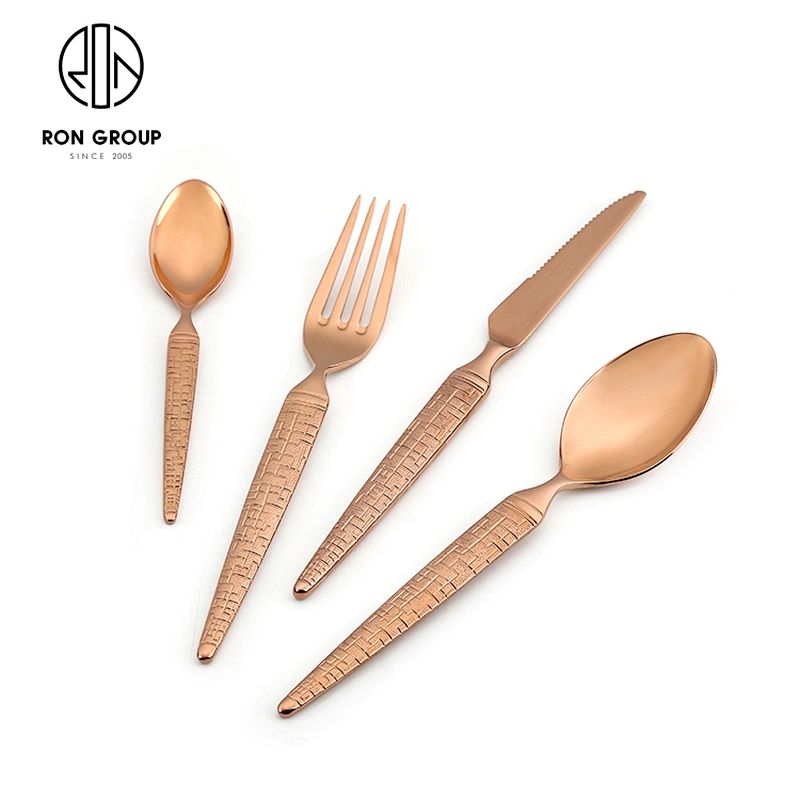 5 Star Hotel Restaurant Stainless Steel Elegant Cutlery Flatware Set Tableware
