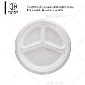 Restaurant disposable 1000ml sugarcane divided food container