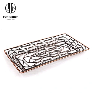 Muti-Purpose Metal Wire Storage Copper Square Basket For Restaurant Kitchen