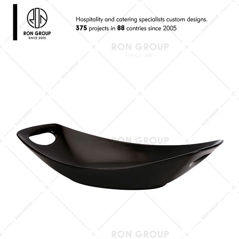 Tableware Dinner Sets Restaurant Matt Black Ceramic Plates