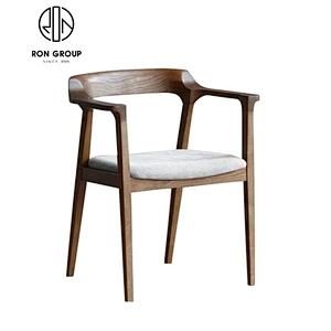 Antique Wood Dining Chair For Restaurant Cafe