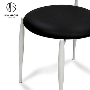 Modern Nordic Leisure Steel Frame Backrest Dining Chair For Coffee Shop