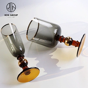 Wholesale Old Fashion Clear Reusable Goblet Wine Champagne Glass For Wedding Party