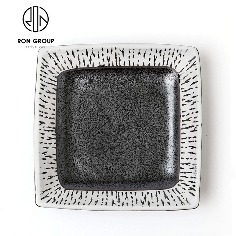 Hot Sale Hotel Japanese Style 6.25 Inch Ceramic Square Dinner Plate