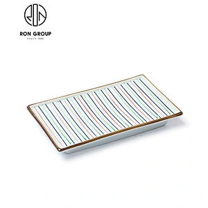 Japanese Style Dinnerware Rectangle Ceramic Dinner Plate