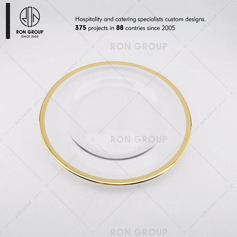 Charger plates Glass Wedding Plate Gold Silver for wedding events