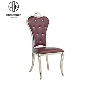 Hotel stainless steel rose gold banquet wedding chair