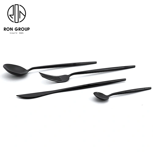 Wholesale High Quality Restaurant Black Cutlery Tableware Dinnerware Set