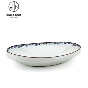 Restaurant White Ceramic Unique Personalized 12 Inch Soup Bowls
