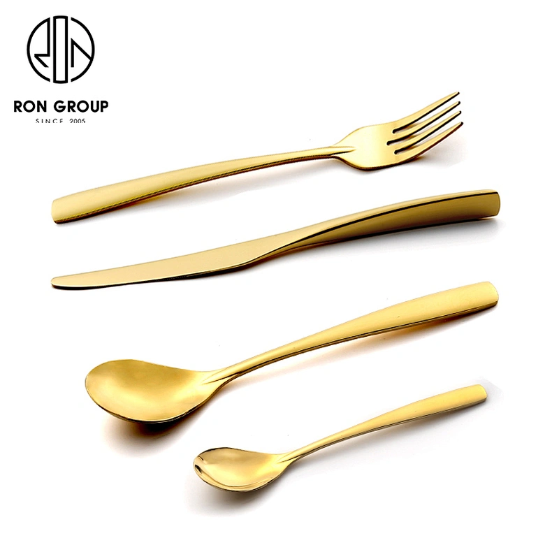 Wedding Restaurant Tableware Silver Pink Cutlery Set Stainless Steel Flatware