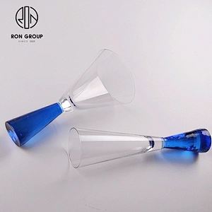 Wholesale Clear Glass Crystal Wedding Hotel Elegant Gold Champagne Glass