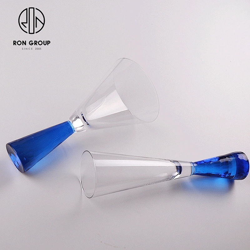 Wholesale Clear Glass Crystal Wedding Hotel Elegant Gold Champagne Glass