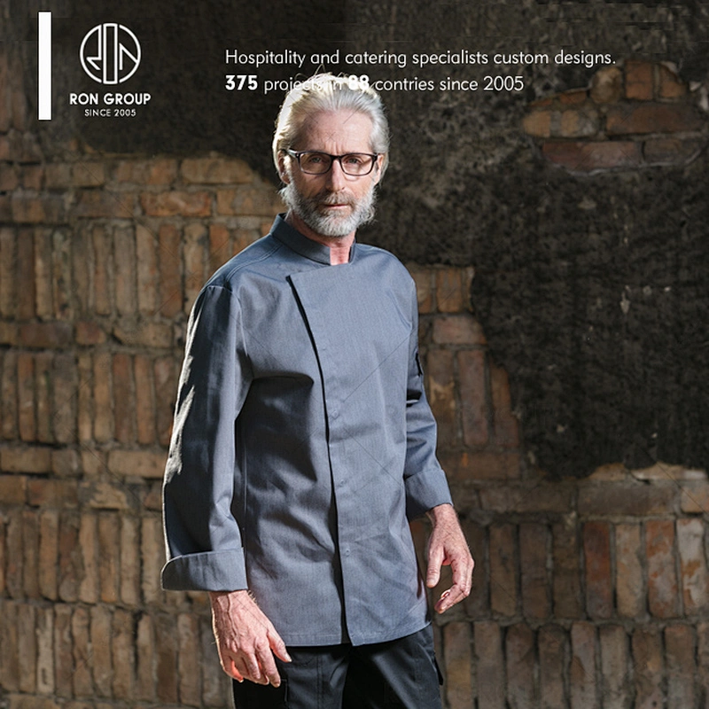 Custom restaurant hotel kitchen white fabric chef coat