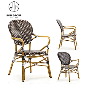 Wholesale Outdoor Aluminum Rattan Bistro Dining Chair