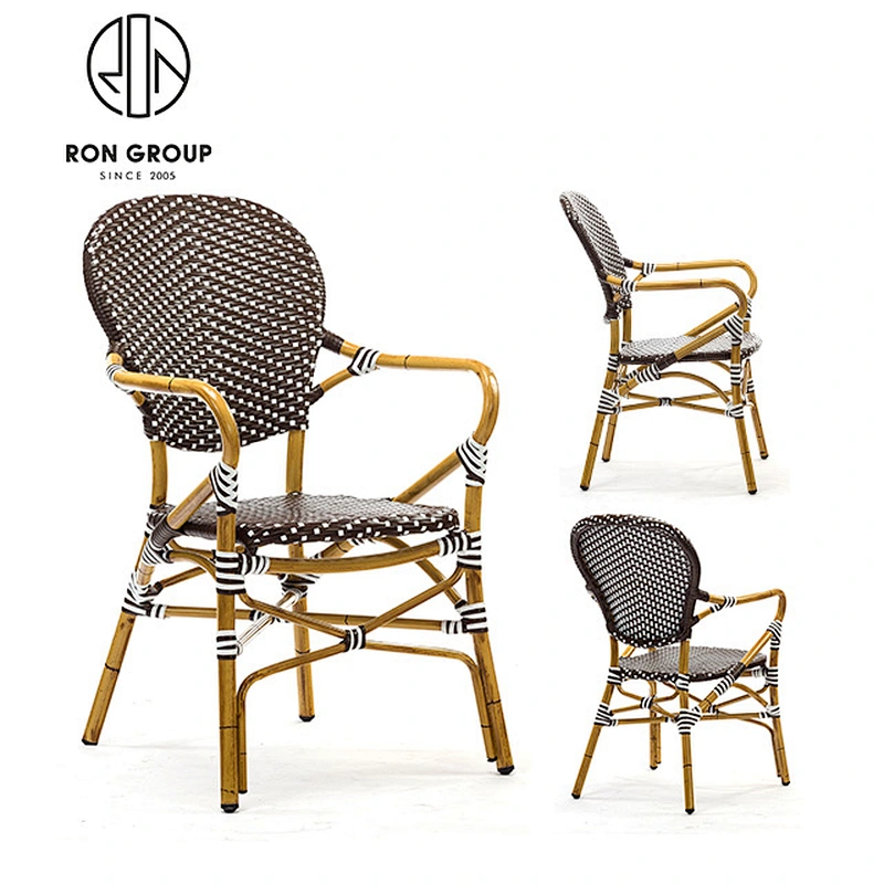 Wholesale Outdoor Aluminum Rattan Bistro Dining Chair