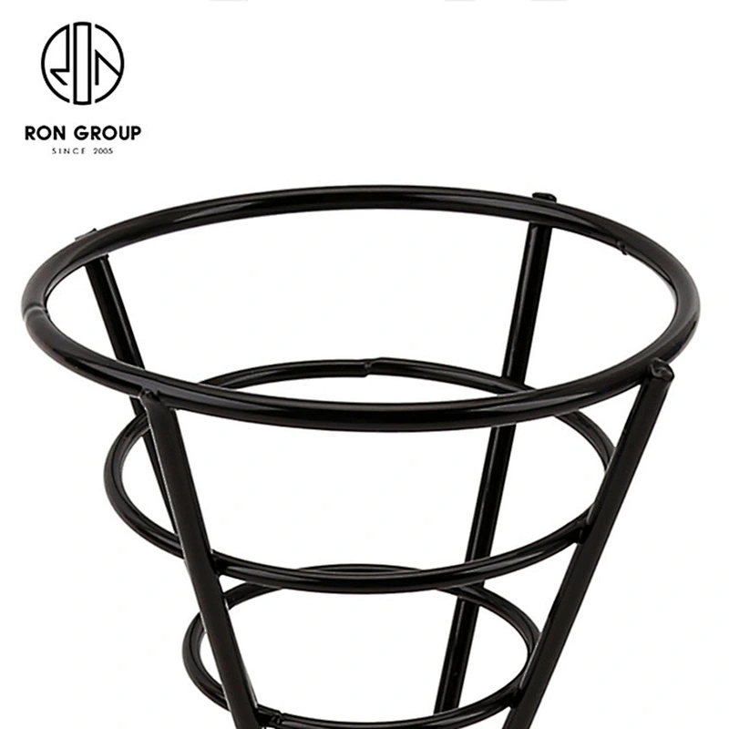 Restaurant Black Small Size Stainless Steel Snack Fries Showing Rack