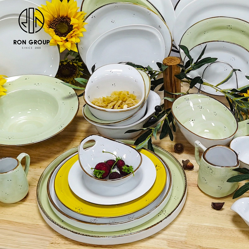Dinnerware Porcelain Hotel Design White Thick Oval Plate For Restaurant And Hotel