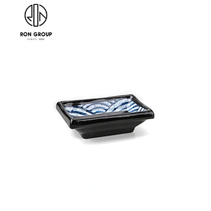 Wholesale ceramic square footed round bowls for restaurant