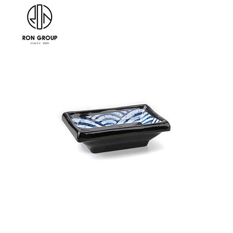 Wholesale ceramic square footed round bowls for restaurant