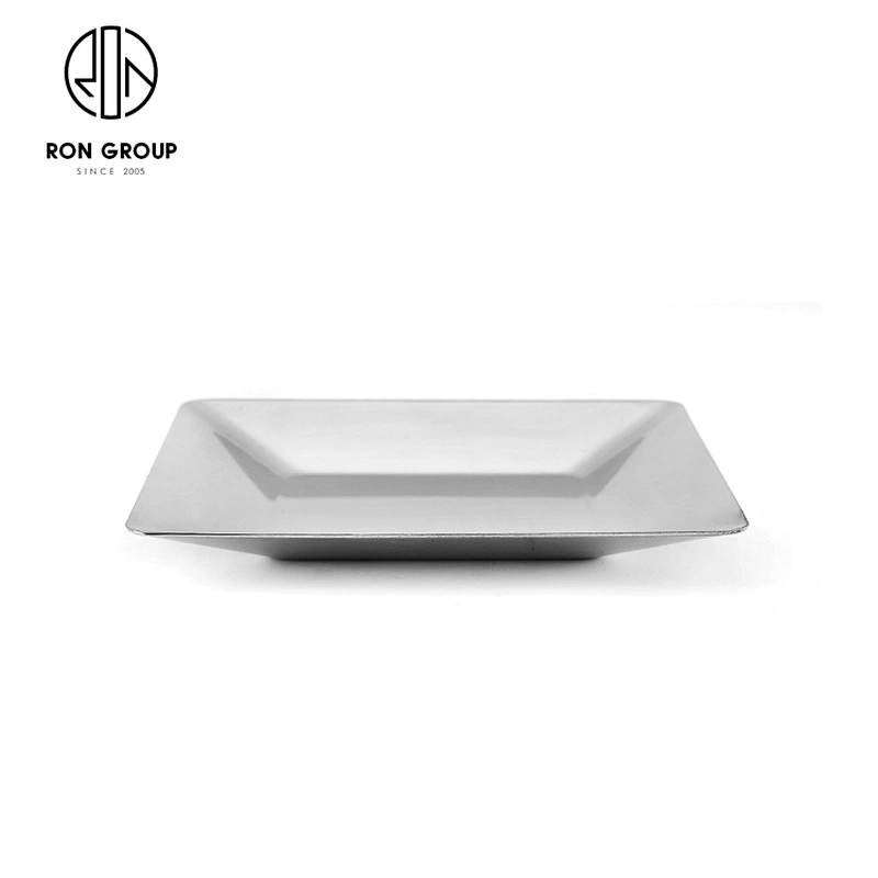 Food Trays Stainless Steel Square Dinner Plate For Hotel Restaurant