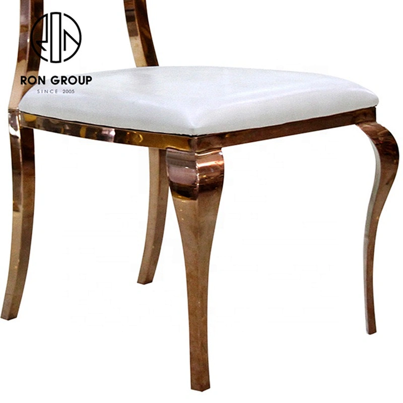 China Wholesale Restaurant Stainless Steel Legs Wedding Chair
