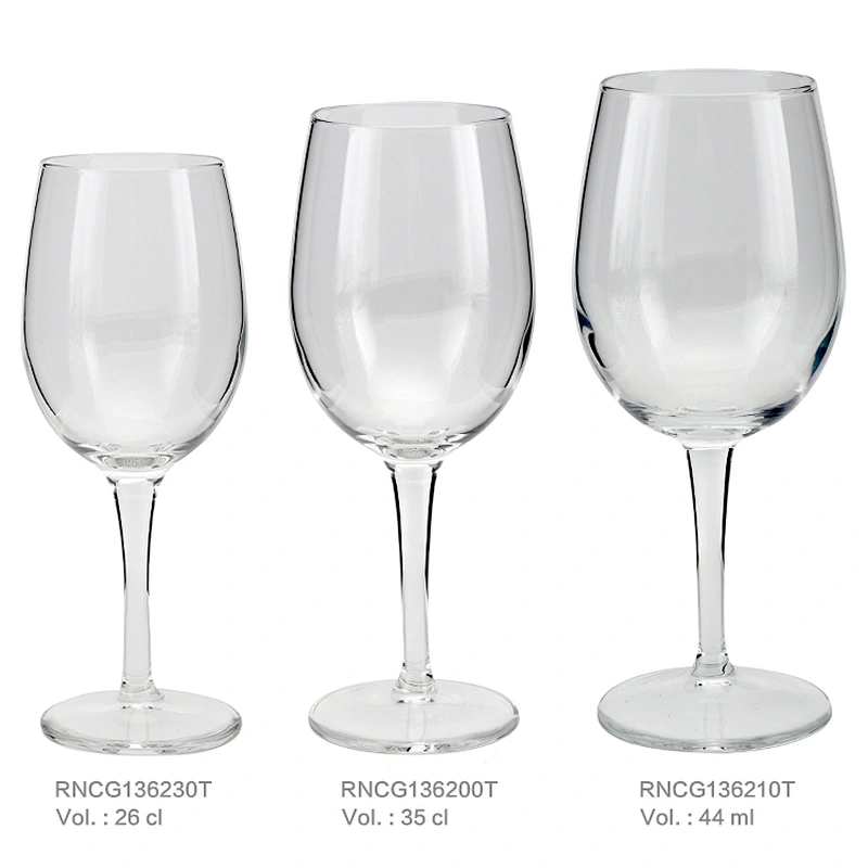 Luxury White Transparent Glass High End Restaurant Custom Wine Glass